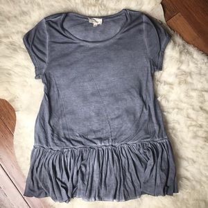 Grey Ruffle Boutique Top